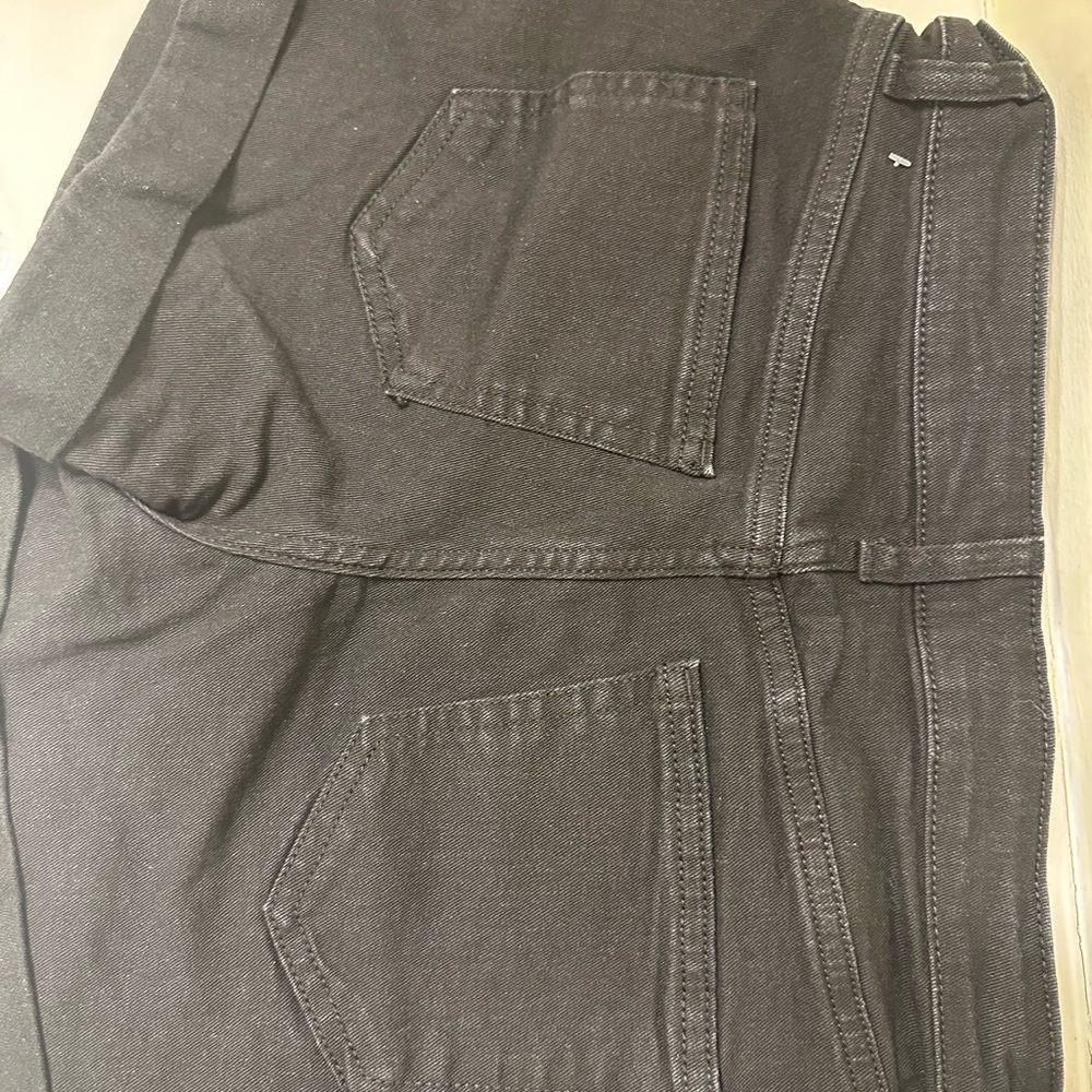 Black jean shorts